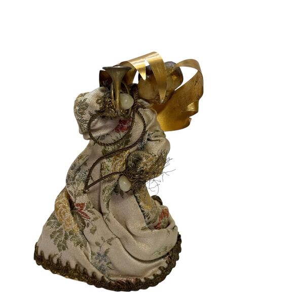 KOESTEL Angel Tree Topper Ornament Holding Trumpet Vtg WAX 6” Made In Germany - Picture 1 of 8